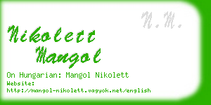 nikolett mangol business card